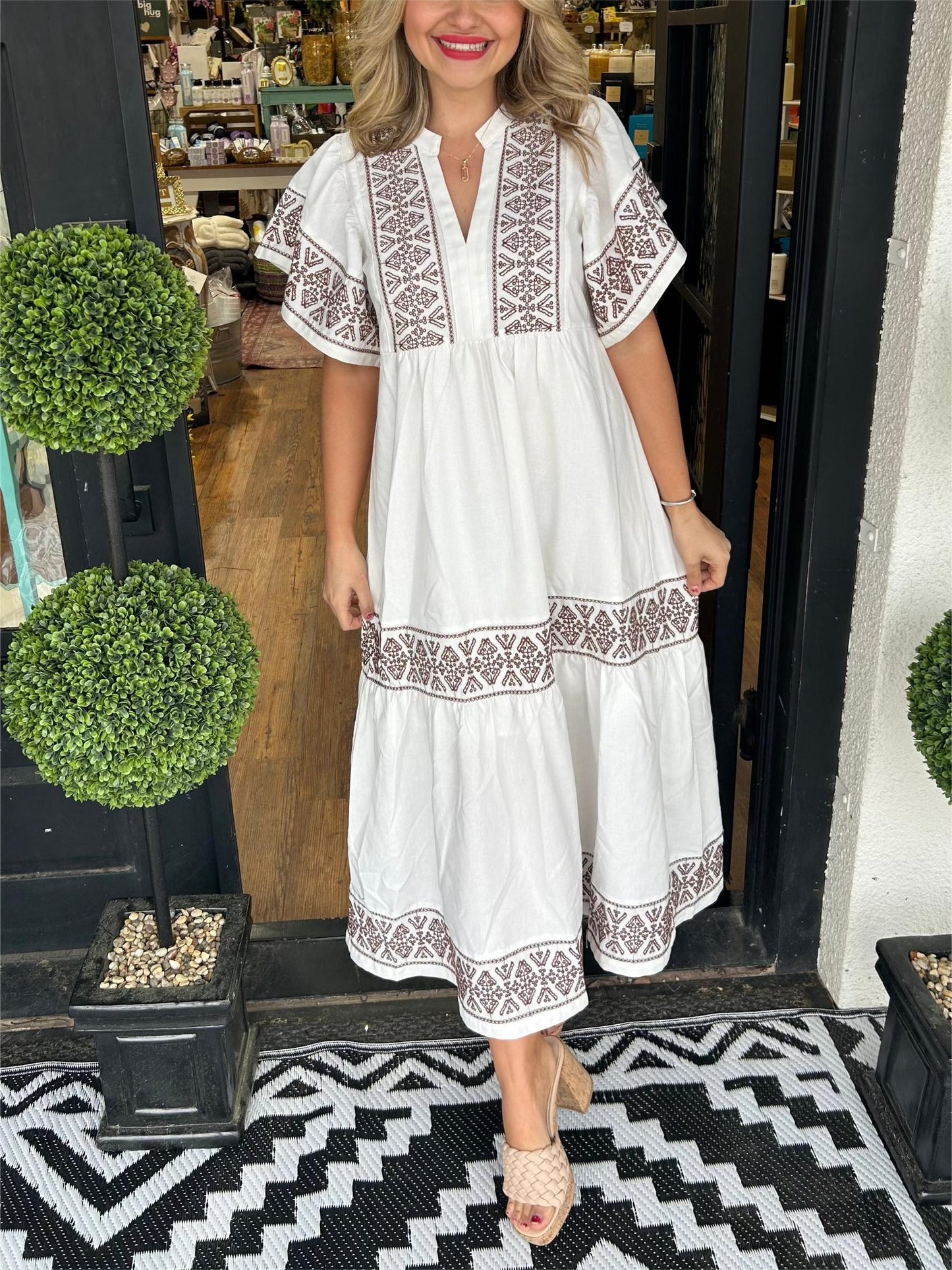 Tiktok Hot Sale Women's V-Neck Boho Maxi Dress (Buy 2 Free Shipping)