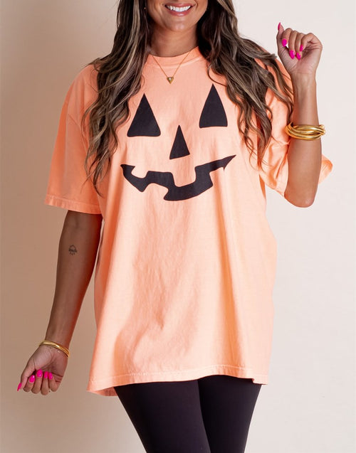 Tiktok Hot Sale Women‘s Classic Jack-O-Lantern Tee