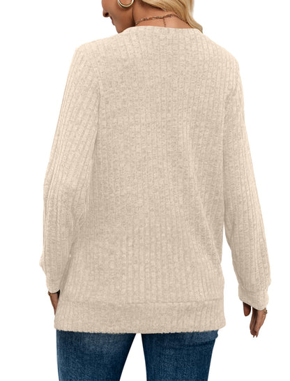 ✨Women's Casual V Neck Lightweight Tunic Sweateshirt