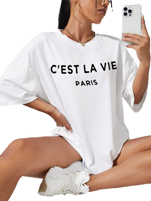 Women's Oversized T Shirt Casual Summer Short Sleeve Top(Buy 2 Free Shipping)