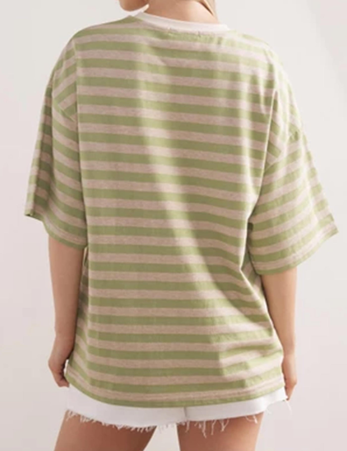 2024 Women Oversized Striped Short Sleeve T-Shirts