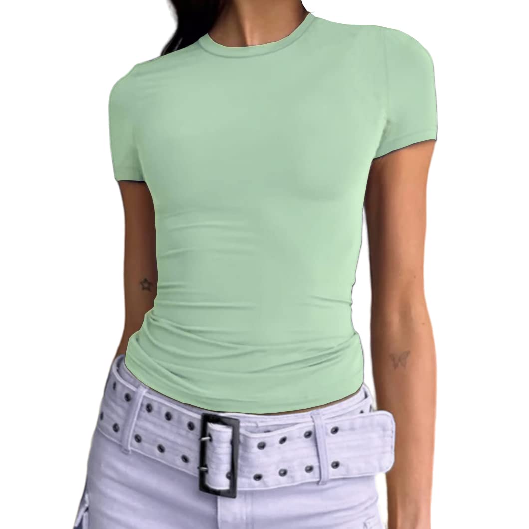 Slim Fit Short Sleeve Crew Neck Tight T Shirts