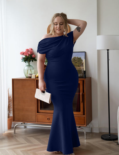 Women's Elegant Off Shoulder Bodycon Long Formal Party Evening Dress