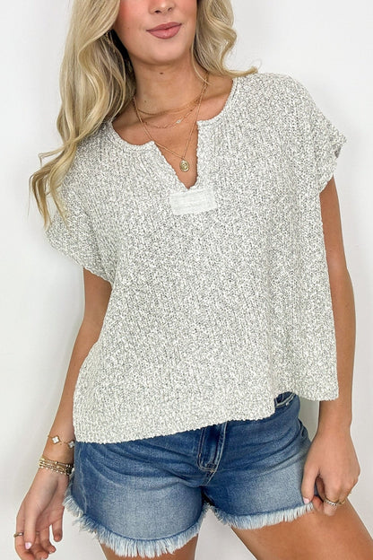 Hot Sale Women's V-Neck Side Slit Knit Top (Buy 2 Free Shipping)