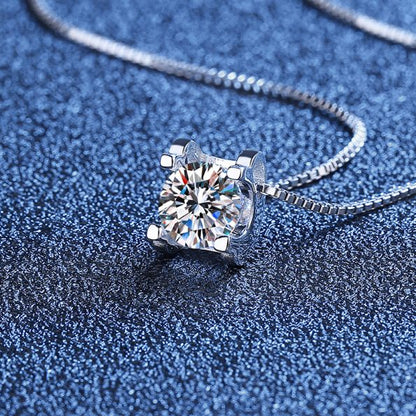 Moissanite diamond bull head pendant female sterling silver s925
