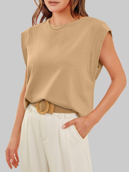 Women's Basic Fashion Casual Vest T-Shirt
