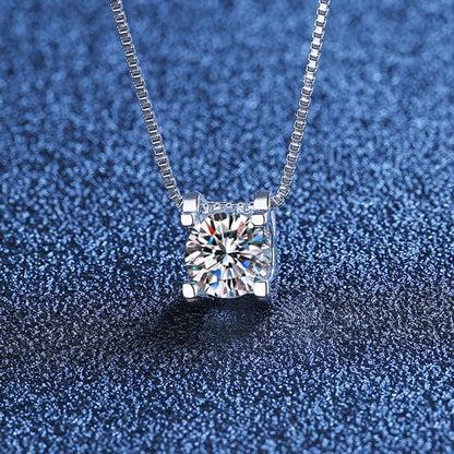 Moissanite diamond bull head pendant female sterling silver s925