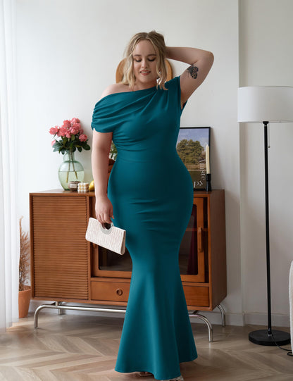 Women's Elegant Off Shoulder Bodycon Long Formal Party Evening Dress