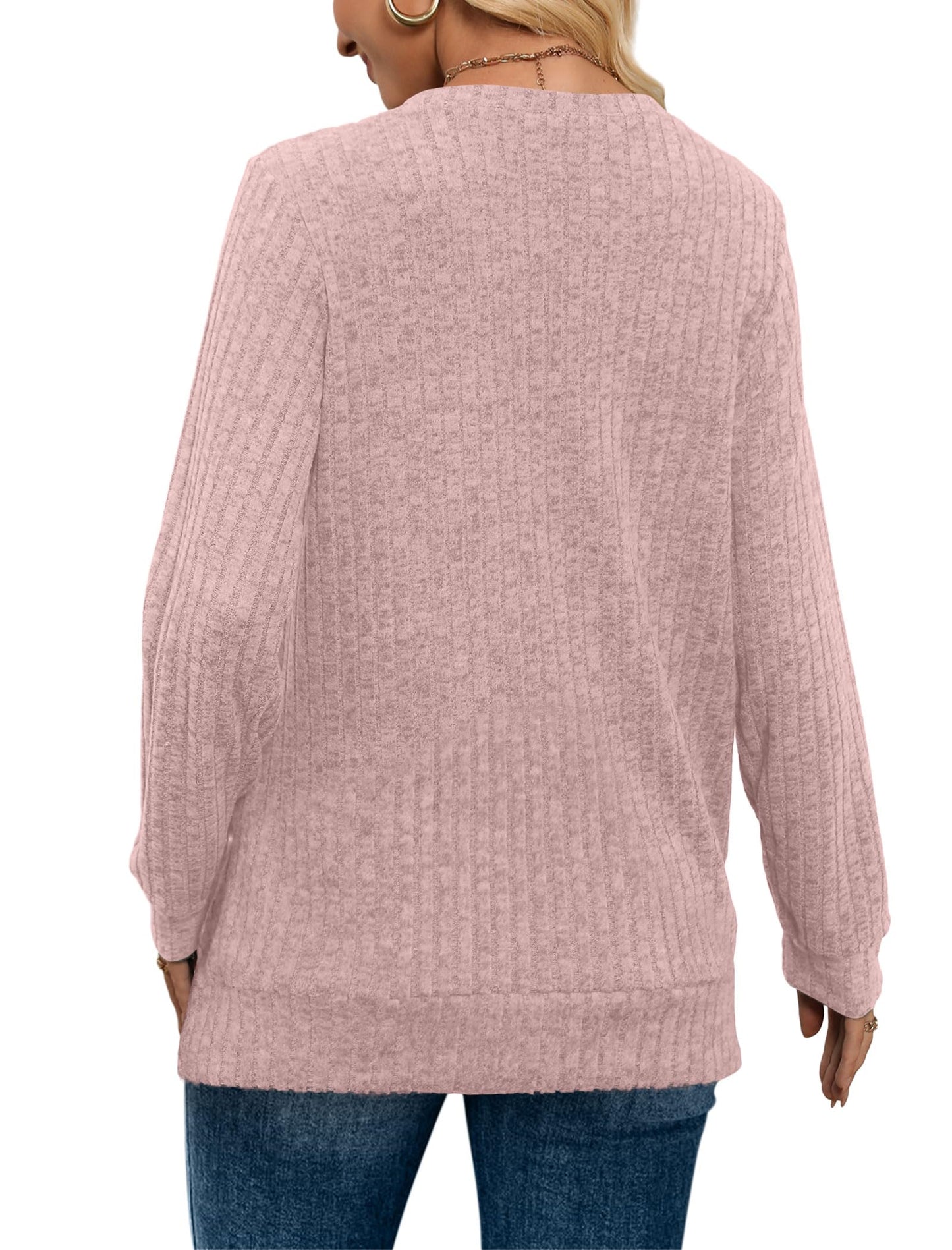 ✨Women's Casual V Neck Lightweight Tunic Sweateshirt
