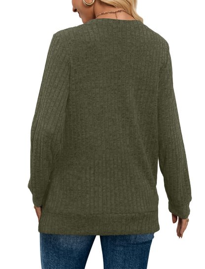 ✨Women's Casual V Neck Lightweight Tunic Sweateshirt