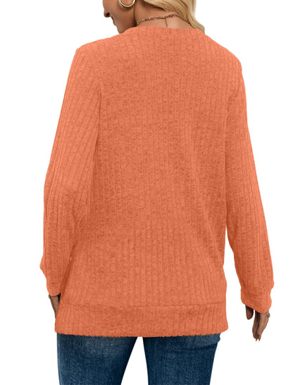 ✨Women's Casual V Neck Lightweight Tunic Sweateshirt