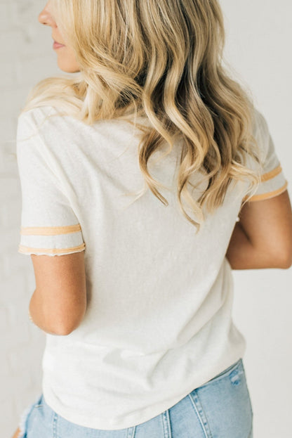 Line Color Block T-shirt (Buy 2 Free Shipping)