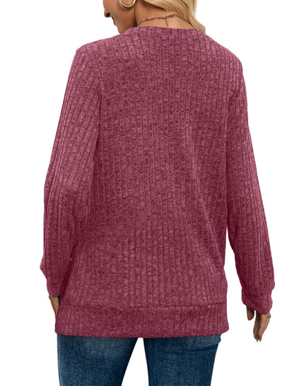 ✨Women's Casual V Neck Lightweight Tunic Sweateshirt