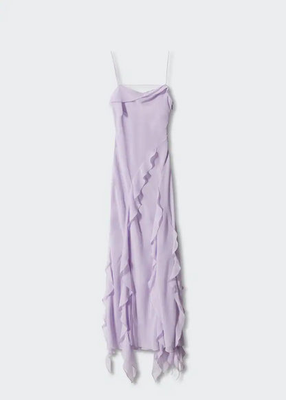 Ruffled detail dress