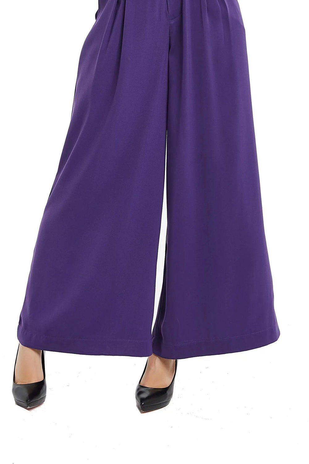 Women High Waist Casual Wide Leg Trousers