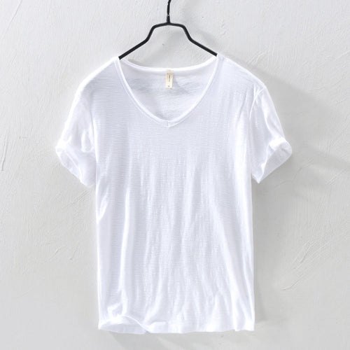 Breathable Solid Color Short Sleeves