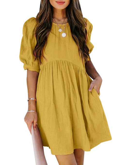 ✨Ruffle Chiffon Waisted Mini Short Swing Dress