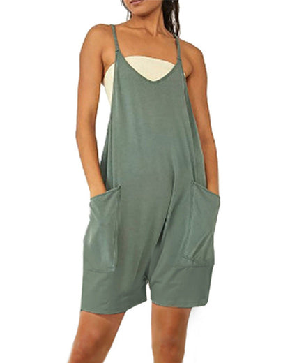 2023 Hot Sale 🔥Summer Short Jumpsuit with Pockets (Buy 3 Free Shipping)