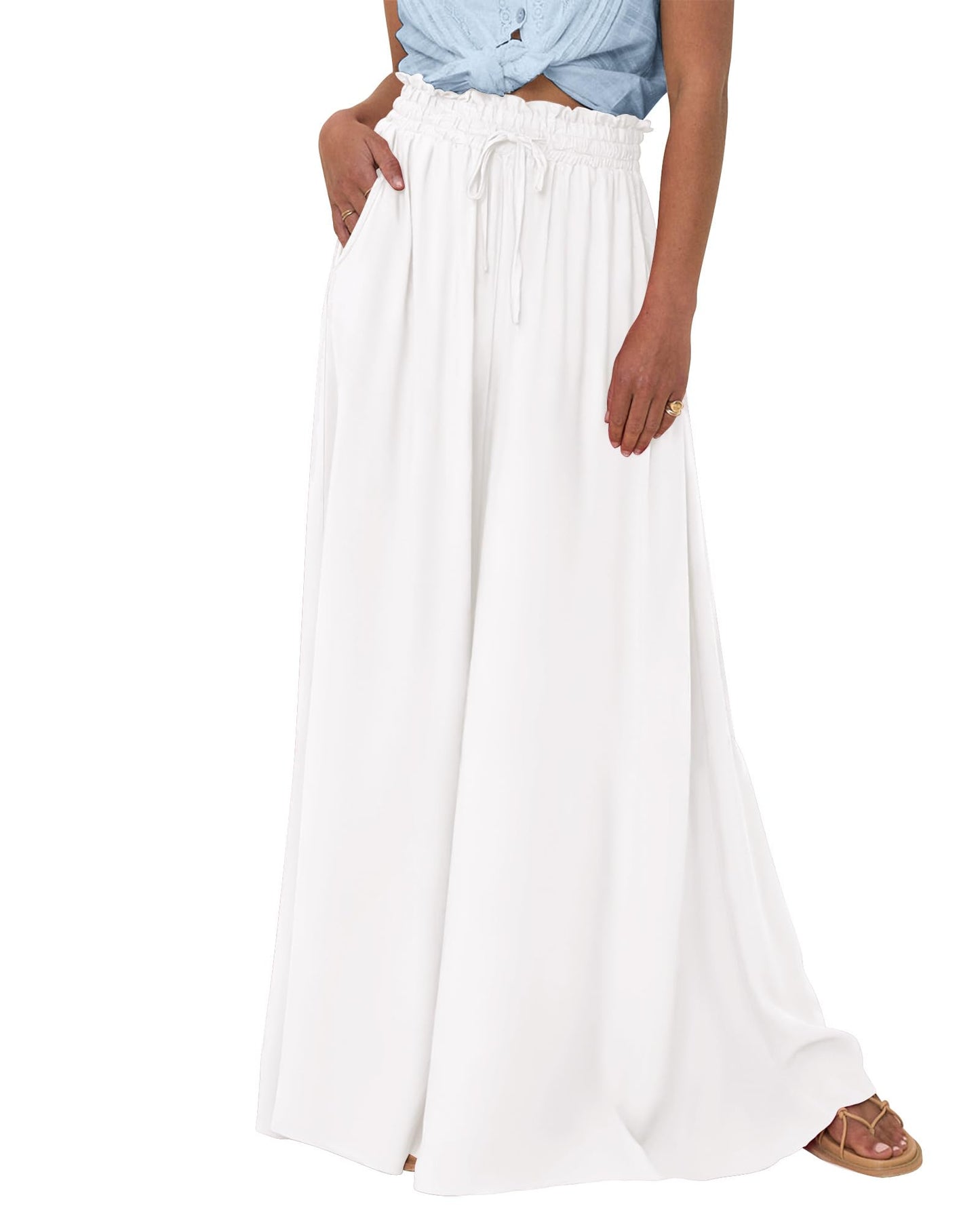 Women's Casual Flowy High Waist Wide Leg Pants(Buy 2 10% OFF)
