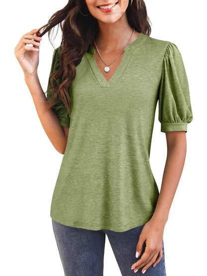 Hot Sale🔥Puff Sleeve Loose Dressy Blouses