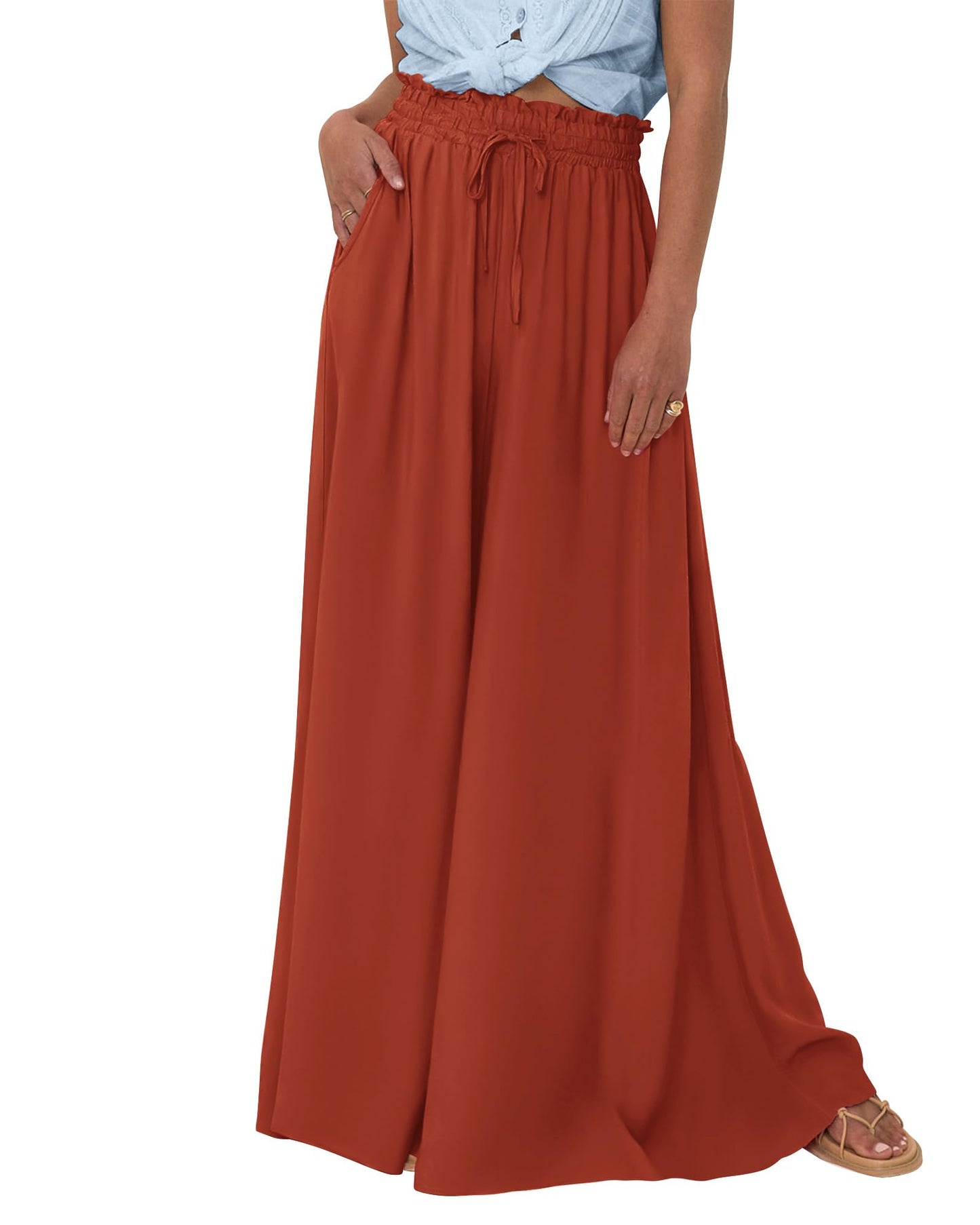 Women's Casual Flowy High Waist Wide Leg Pants(Buy 2 10% OFF)