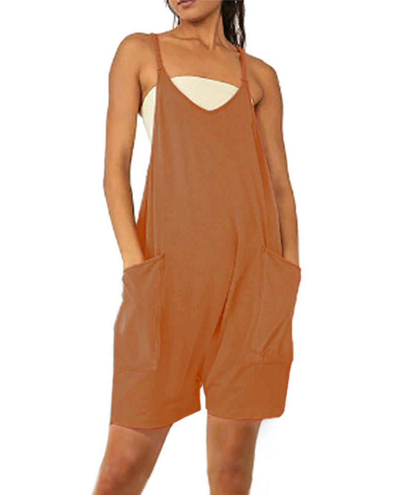 Summer Short Jumpsuit with Pockets (Buy 3 Free Shipping)