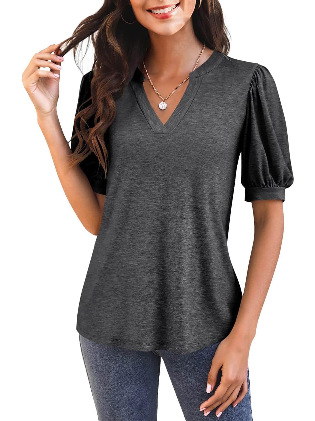 Hot Sale🔥Puff Sleeve Loose Dressy Blouses