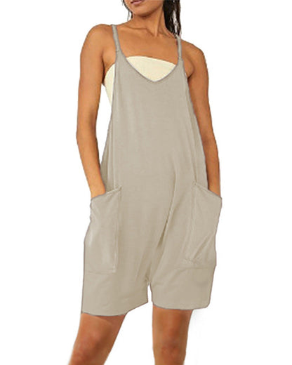 2023 Hot Sale 🔥Summer Short Jumpsuit with Pockets (Buy 3 Free Shipping)