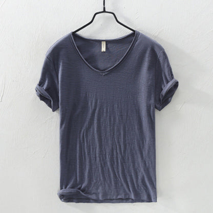 Breathable Solid Color Short Sleeves