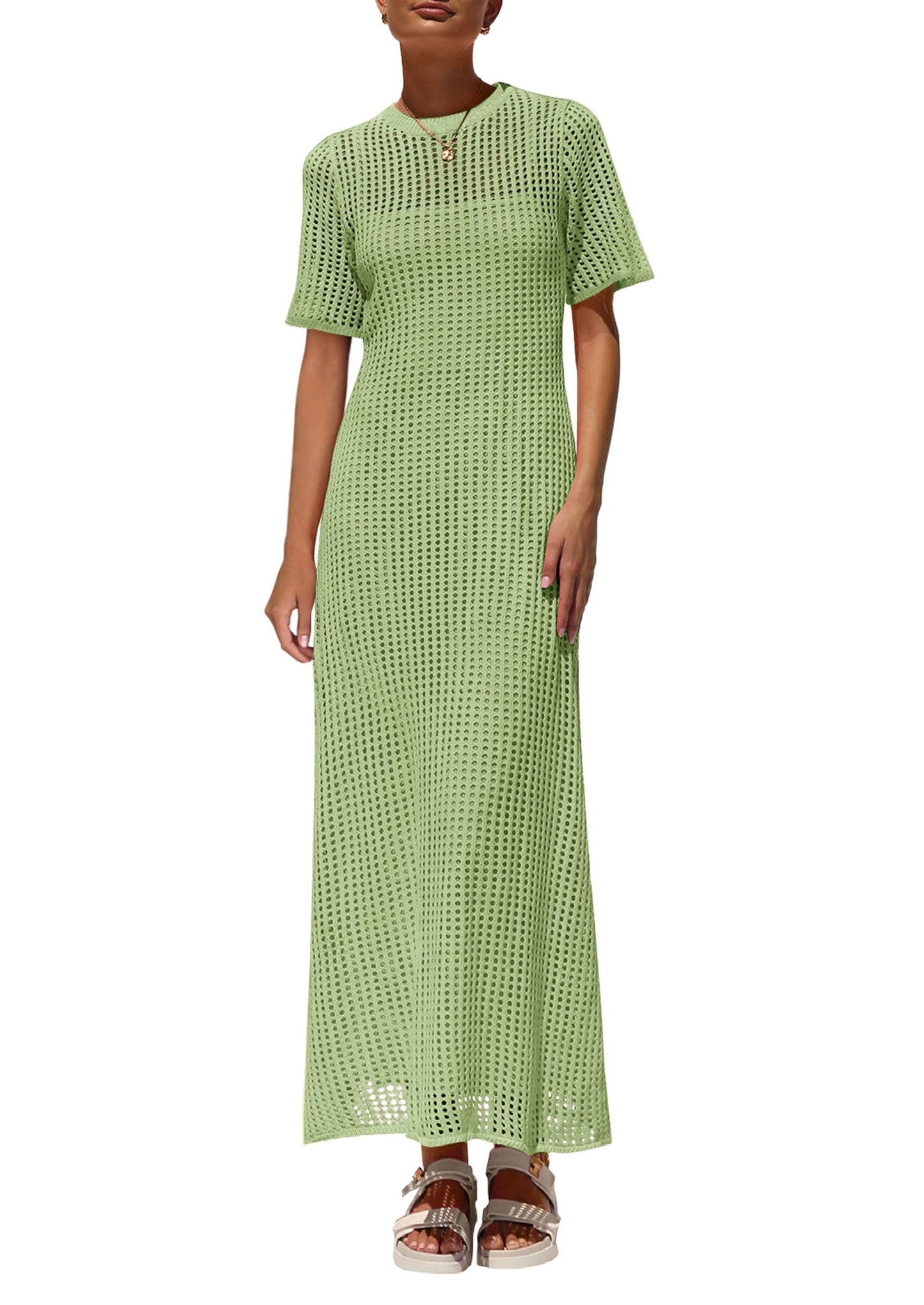 Women's Hollow Cover Up and Slip Dress Two-Piece Dress