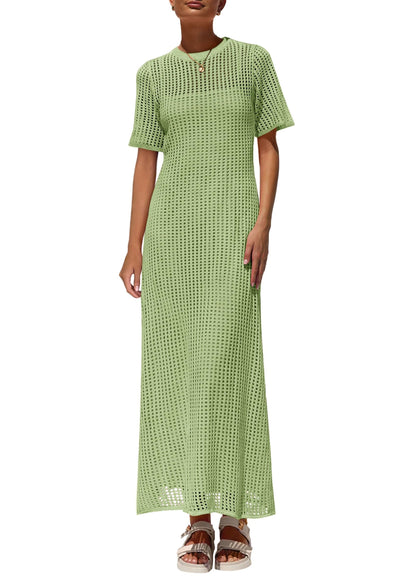 Women's Hollow Cover Up and Slip Dress Two-Piece Dress