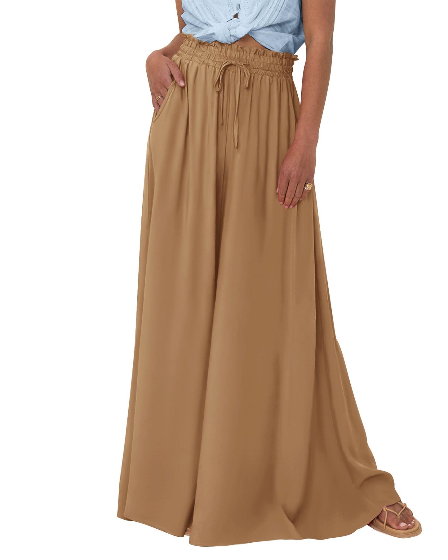 Women's Casual Flowy High Waist Wide Leg Pants(Buy 2 10% OFF)