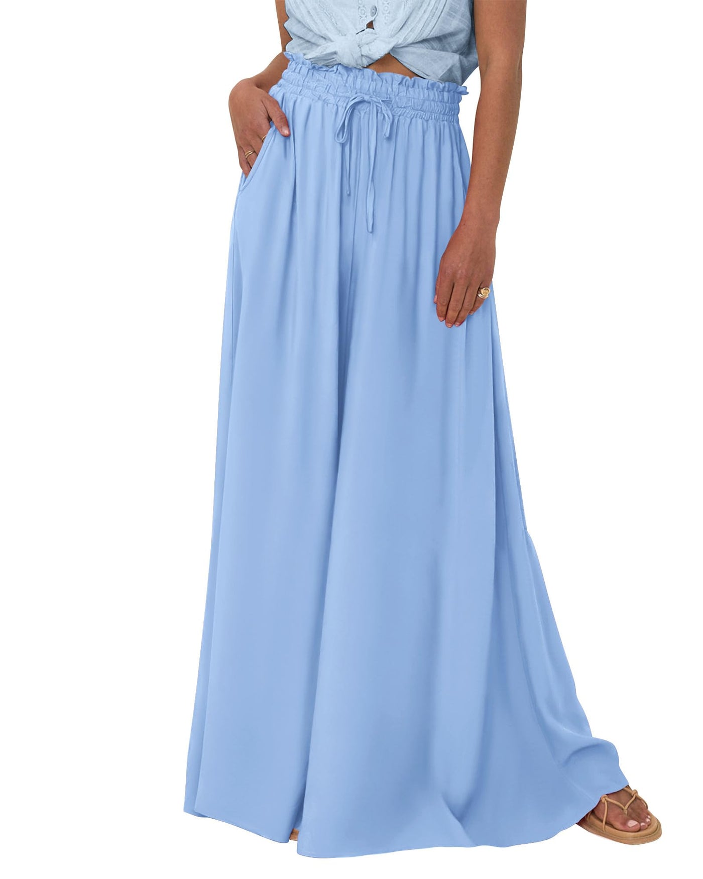 Women's Casual Flowy High Waist Wide Leg Pants(Buy 2 10% OFF)