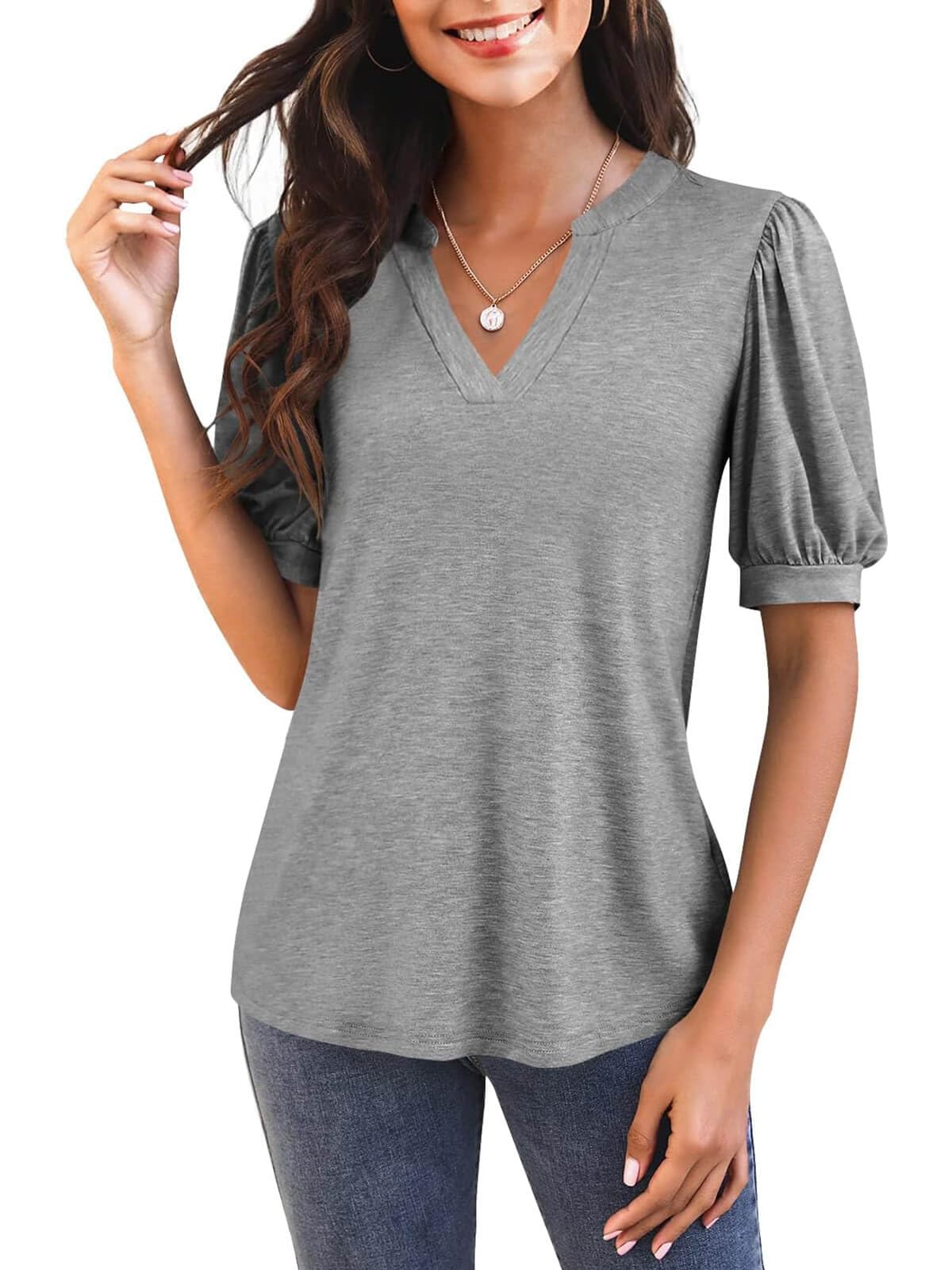 Hot Sale🔥Puff Sleeve Loose Dressy Blouses