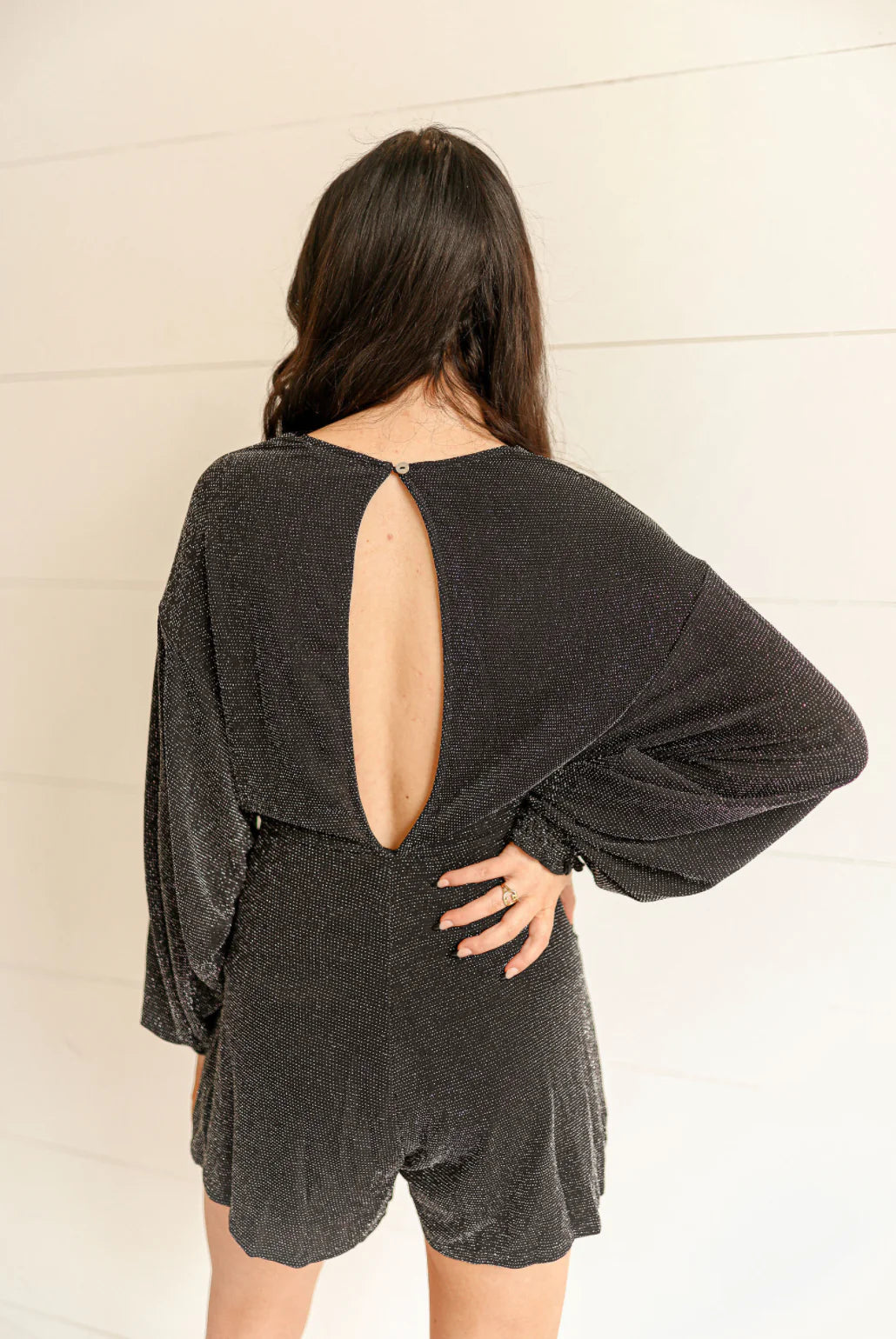Women's Twist Wrap Sparkle Romper (Buy 2 Free Shipping)