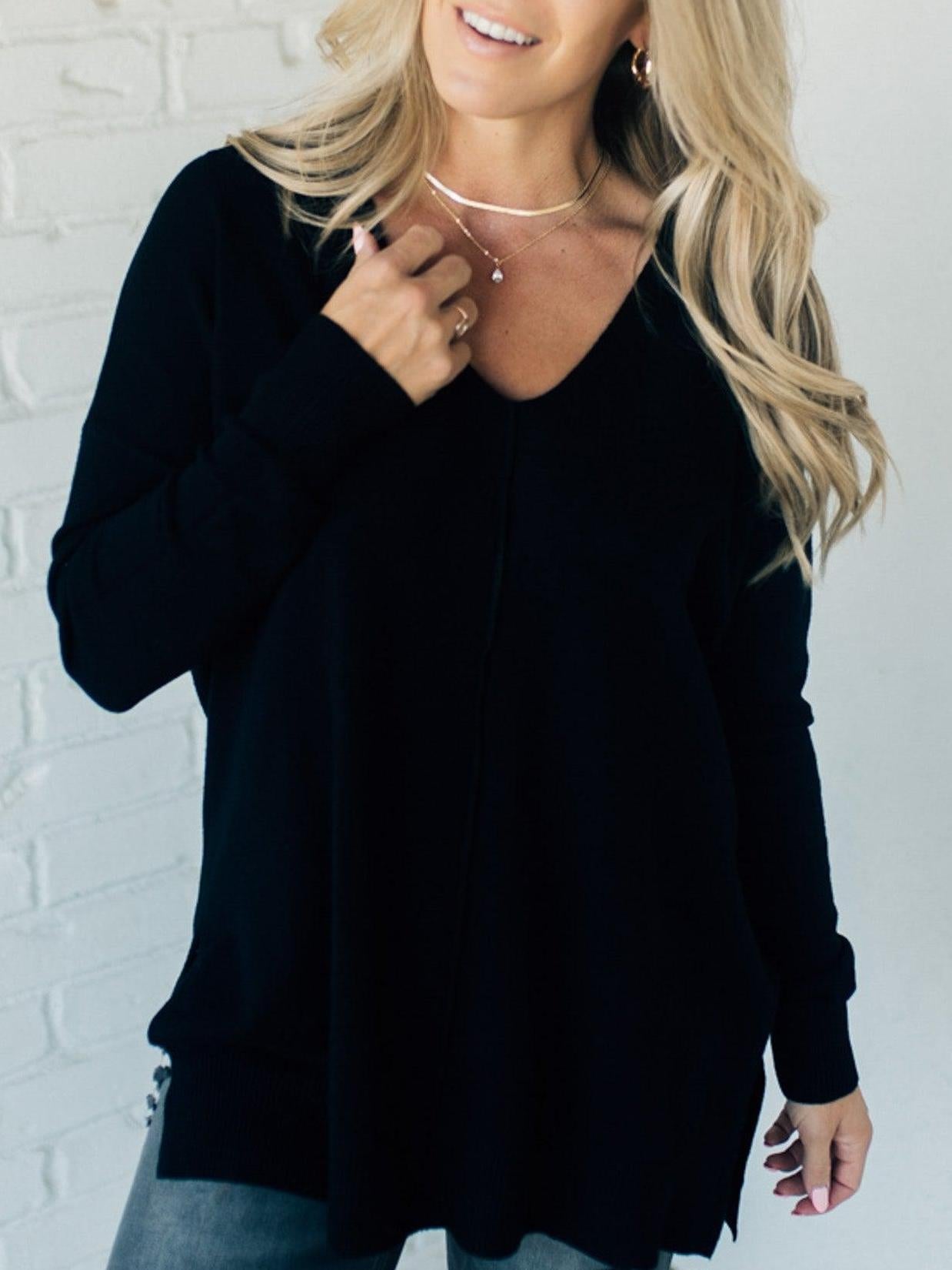 ✨So Soft Seam Front Sweater (Buy 2 Free Shipping)