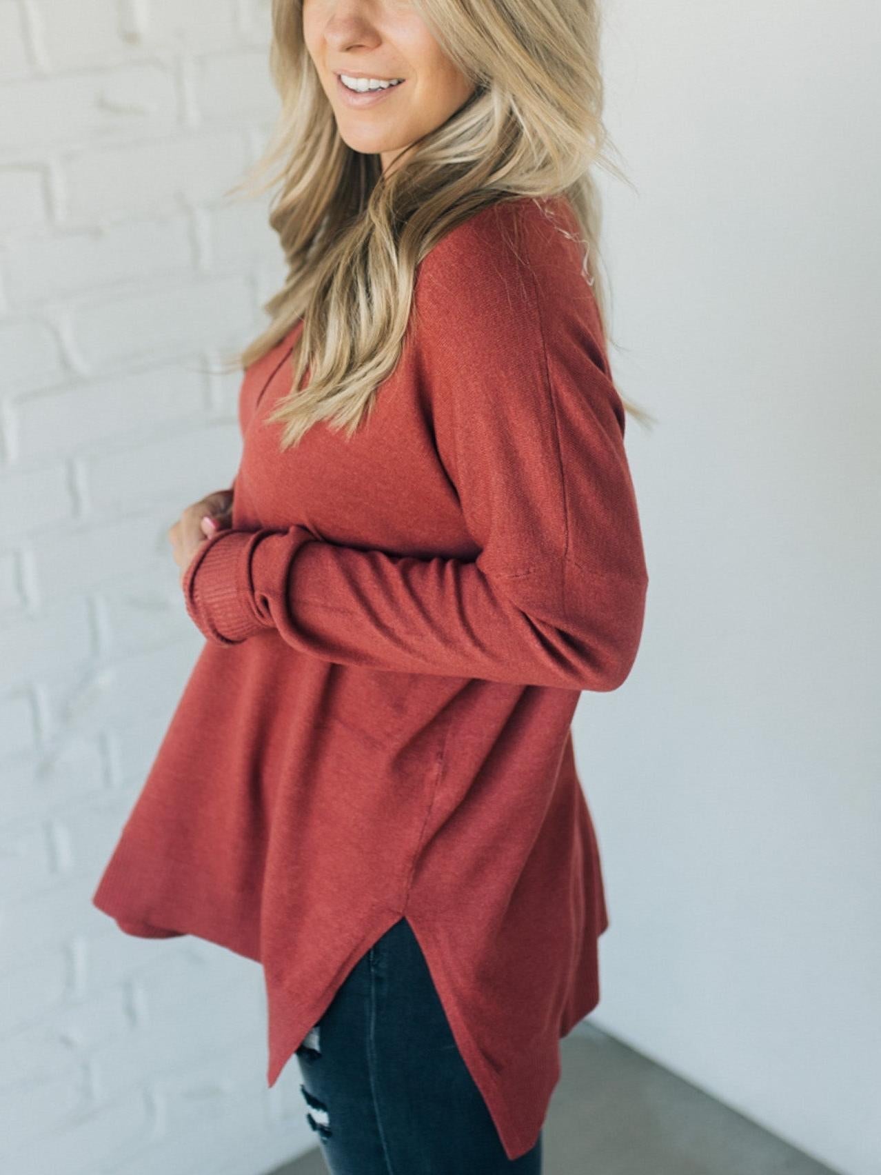 ✨So Soft Seam Front Sweater (Buy 2 Free Shipping)