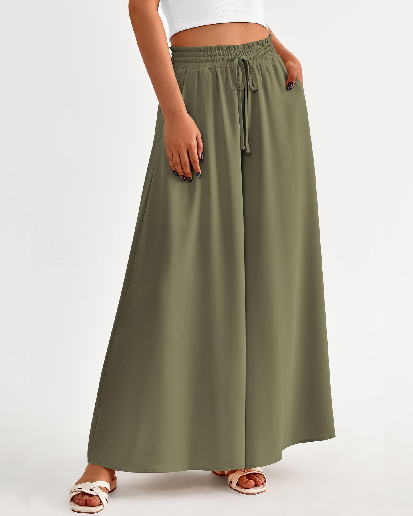 Women's Casual Flowy High Waist Wide Leg Pants(Buy 2 10% OFF)