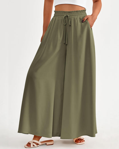 Women's Casual Flowy High Waist Wide Leg Pants(Buy 2 10% OFF)