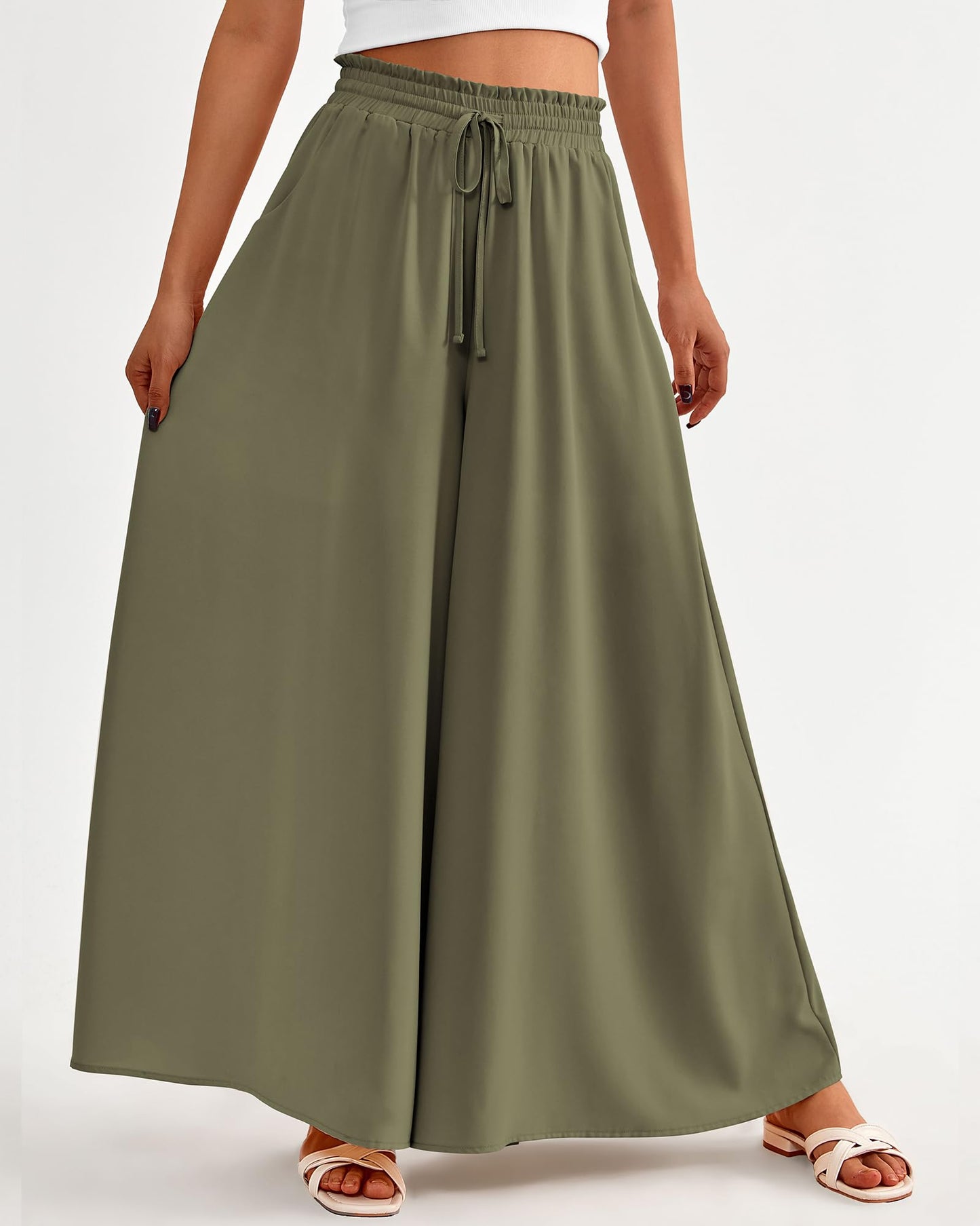 Women's Casual Flowy High Waist Wide Leg Pants(Buy 2 10% OFF)