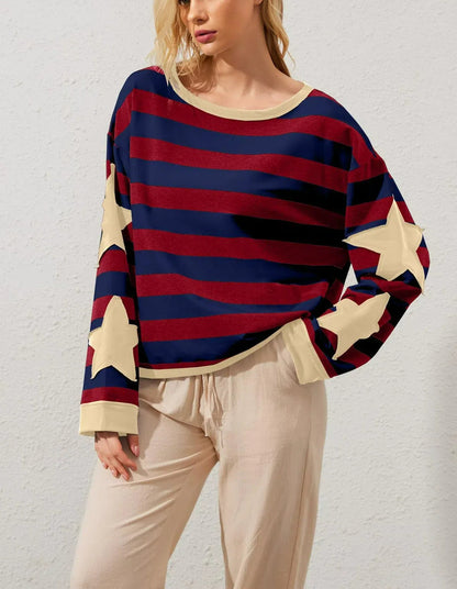 Star Graphic Oversized Sweatshirts for Women (Buy 2 Free Shipping)