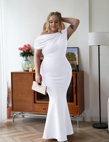Women's Elegant Off Shoulder Bodycon Long Formal Party Evening Dress