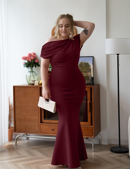 Women's Elegant Off Shoulder Bodycon Long Formal Party Evening Dress