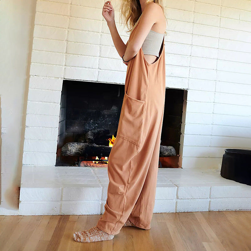 New Wide Leg Jumpsuit with Pockets