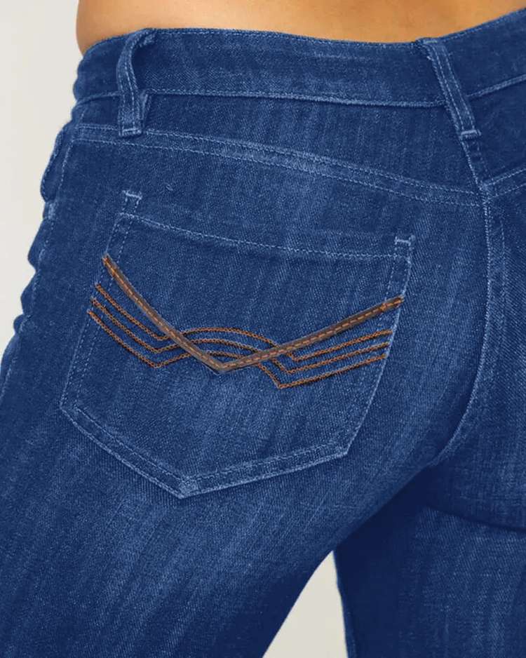New Vintage Mid Waist Flare Jeans