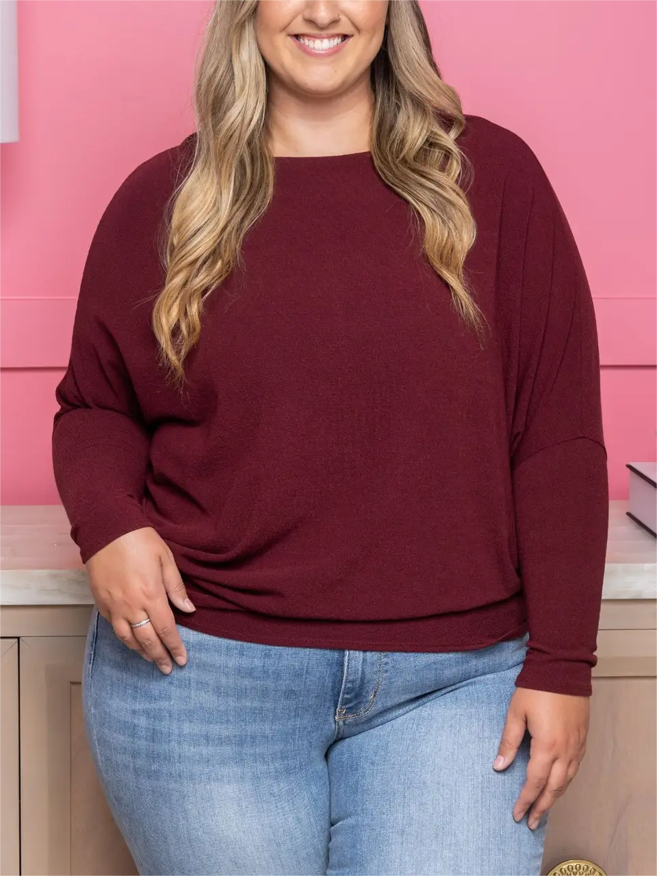 Women's "Dreamy Knit" Boatneck Dolman Top(Buy 2 Free Shipping)