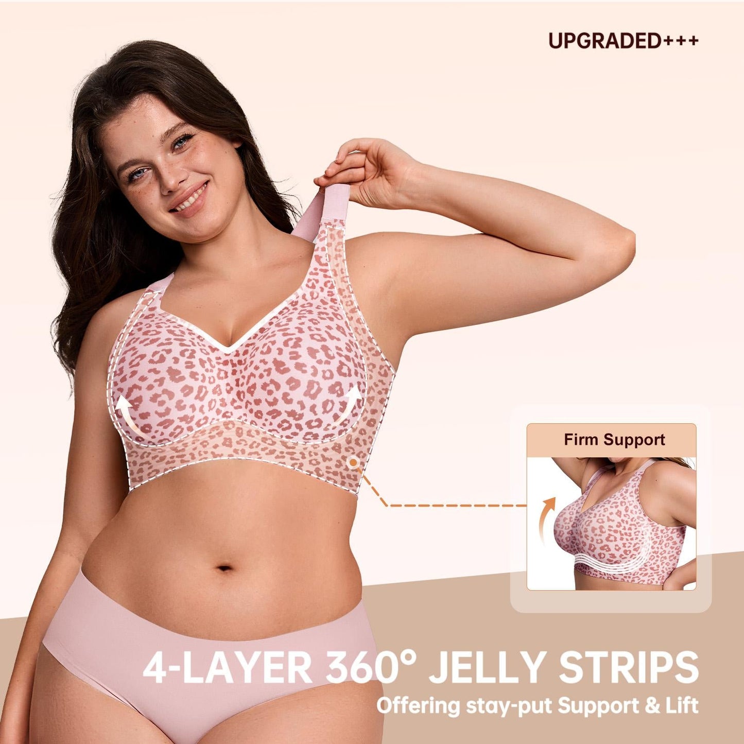 Women's Wireless Lace Back Seamless Comfort Bra