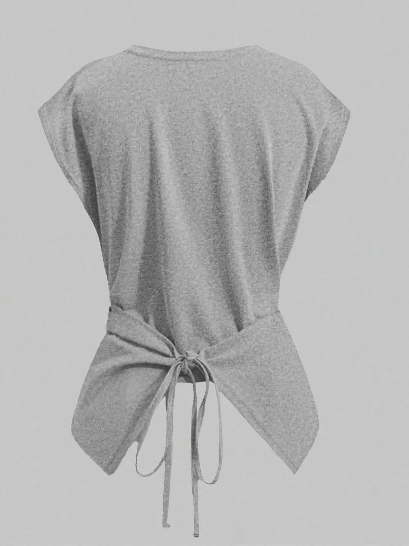 HOT SALE Women's Cap Sleeve Tie Back Cinched Waist Wrap Top