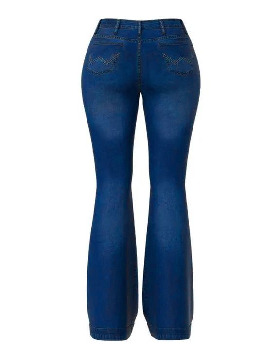 90s Vintage Classic Flare Hem High Waist Jeans