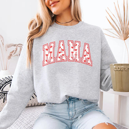 Valentines Mom Heart Crewneck Sweatshirt